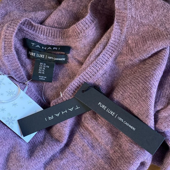 Tahari 💯 Cashmere Luxurious Sweater New With Tags - Picture 7 of 16